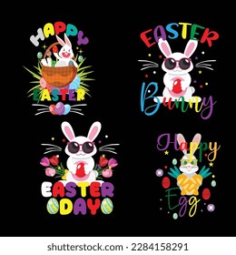 Happy Easter bunny T Shirt design