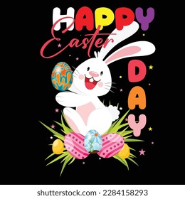 Happy Easter bunny T Shirt design