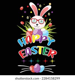 Happy Easter bunny T Shirt design