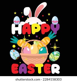 Happy Easter bunny T Shirt design