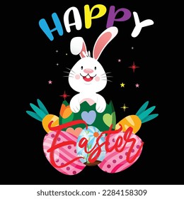 Happy Easter bunny T Shirt design