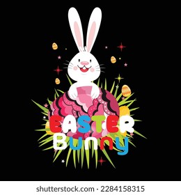 Happy Easter bunny T Shirt design