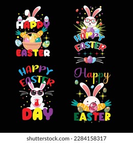 Happy Easter bunny T Shirt design