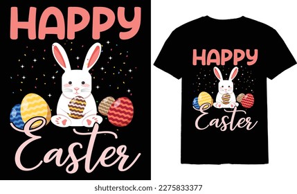 Happy Easter Bunny T-Shirt Design