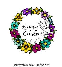 Happy Easter Bunny. Vector