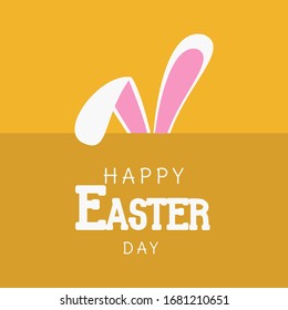 Happy easter bunny vector and icon symbol for celebrate and invitation