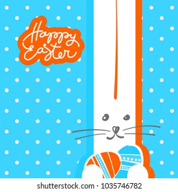 Happy Easter bunny. Vector illustration.