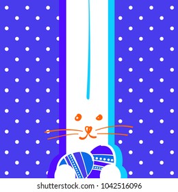 Happy Easter bunny. Vector illustration.