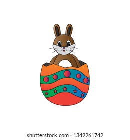 Happy Easter Bunny Vector illustration. 