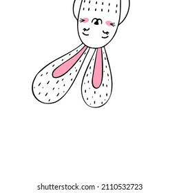 Happy Easter Bunny Vector illustration. Cute Rabbit cartoon character.