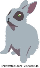Happy Easter Bunny Vector illustration. Cute Rabbit cartoon character.
