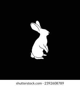 Happy Easter Bunny Vector illustration. Cute Rabbit cartoon character.