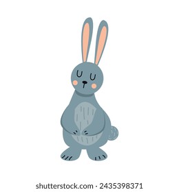 Happy Easter Bunny Vector illustration. Cute Rabbit cartoon character.
