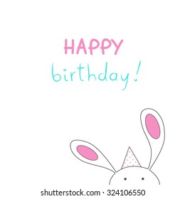happy easter bunny vector illustration