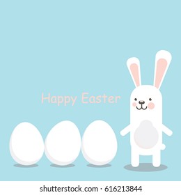 Happy Easter Bunny. Vector illustration for Easter