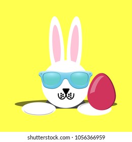 Happy Easter Bunny.Easter greeting card