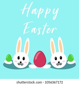 Happy Easter Bunny.Easter greeting card