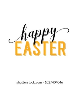 Happy Easter Calligraphic Lettering Stock Vector (Royalty Free ...