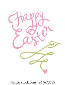 Happy Easter Calligraphic Lettering