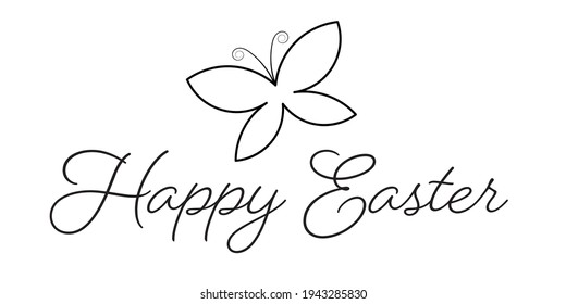 Happy Easter calligraphic quote design