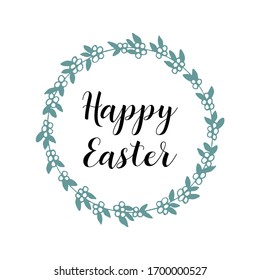Happy Easter calligraphic vector holiday vintage