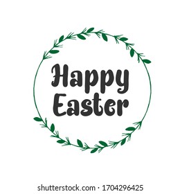 Happy Easter calligraphic vector holiday vintage