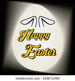 happy Easter calligraphy. design for holiday greeting card and invitation of the happy Easter day