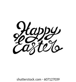 Happy Easter calligraphy. Hand drawn lettering. Vector illustration.