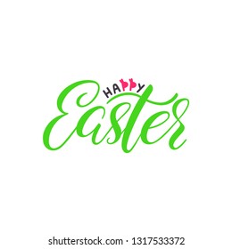 Happy Easter calligraphy. hand-drawn illustration