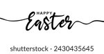 Happy Easter calligraphy lettering . Happy Easter text banner