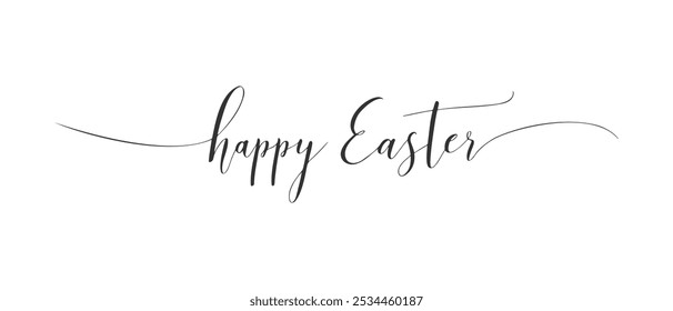 Happy Easter calligraphy lettering . Happy Easter text banner