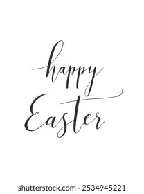 Happy Easter calligraphy lettering . Happy Easter text banner