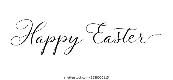 Happy Easter calligraphy lettering . Happy Easter text banner