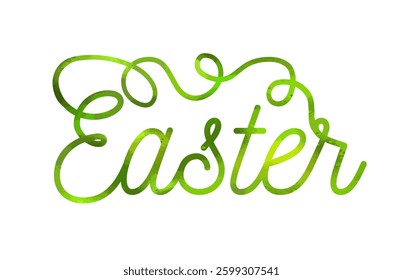 Happy Easter calligraphy lettering . Happy Easter text banner. hand drawn. Not AI, Vector illustration.