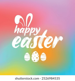 Happy Easter Calligraphy Text Vector Design.