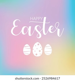 Happy Easter Calligraphy Text Vector Design.