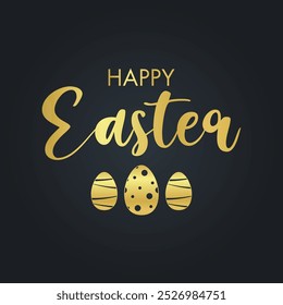 Happy Easter Calligraphy Text Vector Design.