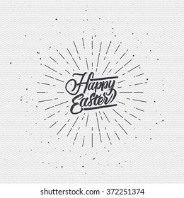 Happy easter - calligraphy typography badge It can be used for postcards, posters, presentations