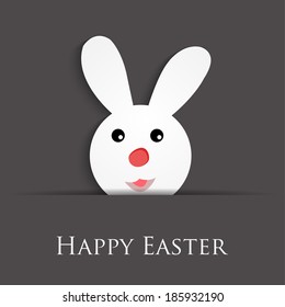 Happy Easter Card background with bunny . 