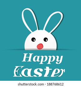 Happy easter card background with eater bunny.