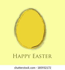 Happy Easter Card background with grunge background . 