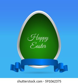 Happy Easter card blue design background eps 10 vector