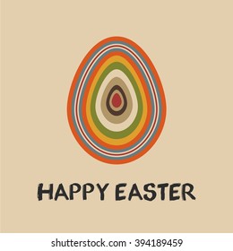 Happy Easter card. Colorful Easter egg. Easter background.