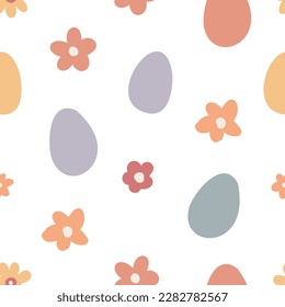 Happy Easter card, Cute bunny illustration clipart, Childrens egg hunt flyer, vector images in flat cartoon style, digital download printable pictures, wall art print, cake basket rabbit ears.