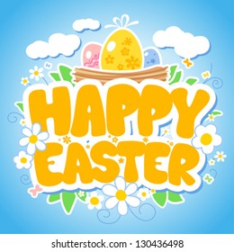 Happy Easter card design