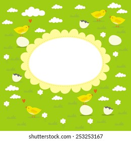happy easter card design