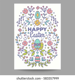 Happy easter card design