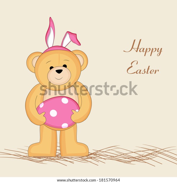 happy easter teddy bear