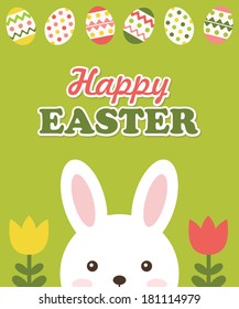 happy easter card design. vector illustration
