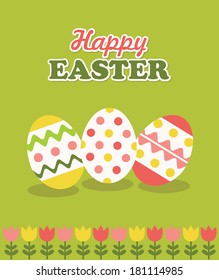 happy easter card design. vector illustration